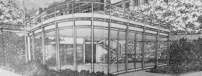 Restaurant Le Grand Bleu, perspective originale
